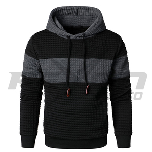 เสื้อฮู้ดแบบรูดซิปสำหรับผู้ชายเสื้อสเวตเชิ้ตแบบสวมหัวมีฮู้ดผ้าแจ็คการ์ดแขนยาวสำหรับเข้ายิมฮิปสเตอร์มีซิปรูดซิปรูด - Product Image 1