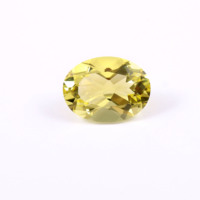 Quartz Citron Naturel de Haute Qualité 16x12mm, Taille Ovale Facettée, Vert, Pierres Précieuses Calibrées en Vrac pour la Fabrication de Bijoux