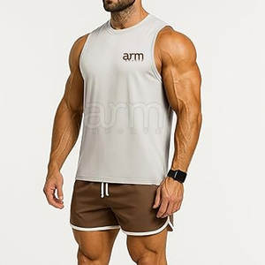 Camiseta sin mangas transpirable de secado rápido al por mayor Camiseta sin mangas de bajo precio Ropa de entrenamiento sin mangas Camiseta sin mangas para hombres - Product Image 3