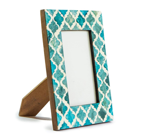 Aqua blue Bone Table-Top <b>Photo</b> <b>Frame</b> | Solid Wood Picture <b>Frame</b> for Table Decor, Office Decor & Home Decor 4x6 - Product Image 2
