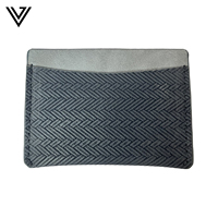 Dompet Kartu Tipis Desain Terbuka Dual Tone Unisex Mewah Anti-RFID, Tahan Lama, Pendek, Bergaya, Kulit PU Warna Permen