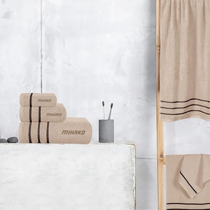 Ensemble de serviettes de bain Aqua Luxury 100% coton 600GSM Douces, respirantes, très absorbantes, séchage rapide, écologiques, 6 pièces, logo personnalisé, uni - Product Image 5