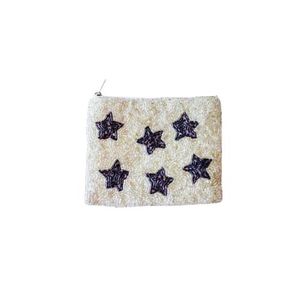 Cute Square Coin Purse With Colorful Star Applique Zipper Closure Unisex Nonwoven Felt Pouch Daily Use Geometric Pattern - Product Image 3