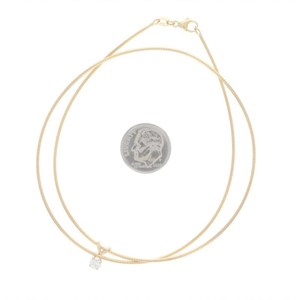 Collier pendentif solitaire en or jaune 22 carats à la mode pour femmes avec collier à chaîne serpent en diamant simple bijoux de mode - Product Image 5