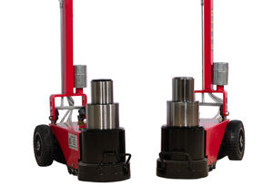 Fabrika seri üretim 30T 50T 80T 100T pnömatik hidrolik zemin krikolar, ağır araç pnömatik hidrolik krikolar - Product Image 4