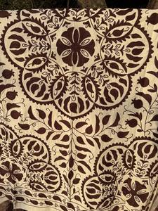 Handmade Uzbek Suzani Quilt – Intricate Embroidered <b>Bed</b> <b>Cover</b>, Colorful Bohemian Blanket, Artisan Crafted Bedroom Décor - Product Image 2