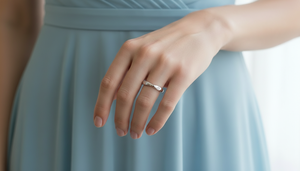 Anillo de Oro de 14K con Diamantes Naturales, Engaste de Bisel, Corte Brillante Redondo, Dos Piedras, Estilo Bypass, para Mujer - Product Image 5