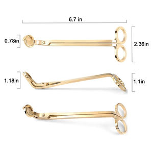 High Quality <b>Candle</b> Holding Scissors Golden Color Stainless Steels <b>Candle</b> <b>Wick</b> <b>Trimmers</b> For <b>Candle</b> Holding - Product Image 5