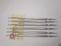 Outil d'extraction de comédons en acier inoxydable à crochet incurvé à double face Outil d'extraction de points noirs Acné Outil d'élimination des imperfections