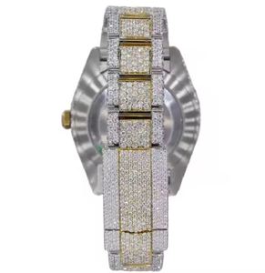 Vvvs Moissanite นาฬิกาควอตซ์สแตนเลสหรูหราโรสโกลด์นาฬิกาฮิปฮอปคอลเลกชันเพชรที่ยอดเยี่ยมในสไตล์โบราณ - Product Image 4