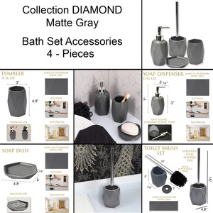 Black wooden <b>bathroom</b> accessory set for modern homes with elegant and durable use suitable for washroom decor and gifting - Product Image 4