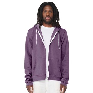 เสื้อฮู้ดดี้ Bella Canvas แบบ unisex ผ้าฟลีซเนื้อนุ่ม ซิปเต็มตัว สีม่วงเฮเธอร์ สำหรับทีม รับผลิตตามสั่ง ขายส่ง - Product Image 1