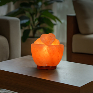 โคมไฟคริสตัลหินทรงชามดีไซน์เหมือนจริงสำหรับบ้านหินไฟเกลือธรรมชาติปากีสถาน - Product Image 2