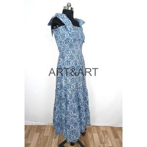 Ấn Độ Tay Khối Mùa Hè Dài Ăn Mặc Womens Dresses 2024 Nhà Thờ Dresses Cho Phụ Nữ - Product Image 4