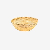 Nouveau design de panier de fruits en rotin fait à la main avec poignée panier en osier bonbons Snack tissage ménage panier à pain grillé