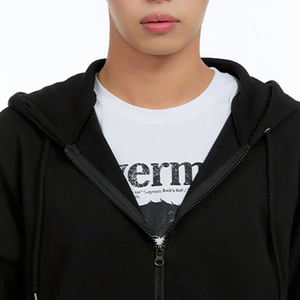 Sudadera con Capucha de Tela Transpirable de Diseño Extra Grande con Servicio OEM para Hombre / Precio Económico con Cierre de Cremallera y Capucha Ajustable para Invierno - Product Image 2