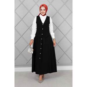 Traje de 3 piezas con falda Hijab Negro - Product Image 1