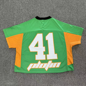 Maillot de football américain Customize Top Quality Quick Dry V Neck Mesh Polyester Sublimation Printing Jersey for Men - Product Image 2