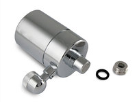 Filtre à eau manuel pour robinet domestique Taiwan Buder, homologué NSF, cartouche KDF Japan Chlornon, boîtier en plastique ABS, argenté
