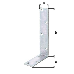Soportes STA sin pintar de 200x100mm con ángulo de viga de 40mm y patas desiguales, paquete de 20 - Product Image 3