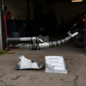 Sistema di Scarico Arrow per Aprilia SR 50 2002-2003 e CD 33509EN, Nuovo Sistema di Scarico Moto Omologato Nero - Product Image 3