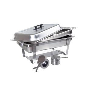 Plat à chafing en acier inoxydable moderne pour les buffets contemporains, offrant un look élégant et un contrôle efficace de la chaleur - Product Image 4