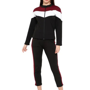 Pantalon à capuche de style décontracté pour femmes costume tissu à tricoter en coton de haute qualité couleur personnalisée meilleur prix survêtement de style dernier cri - Product Image 1