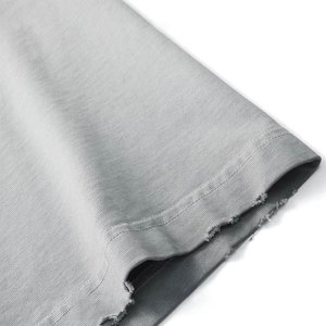 Camisetas de lavado ácido de peso pesado para hombre 100% algodón de talla grande diseño desteñido por el sol FLUXER NEXTGEN respetuoso con el medio ambiente transpirable Regular Fit - Product Image 4