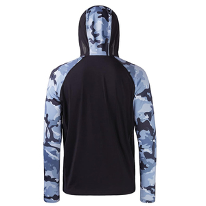 Nouveau léger sport imprimé Spandex/Polyester UPF 50 Anti-Vu pêche à capuche doux séchage rapide personnalisable vêtements de pêche pour hommes - Product Image 3