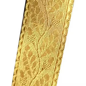 Garniture en tresse de bullion traditionnelle faite à la main de haute qualité avec couleur personnalisée, design métallique élégant pour robe de cérémonie - Product Image 1
