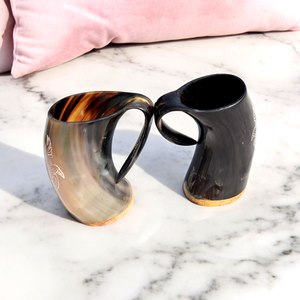 Jarra de cuerno real vikingo-recipiente para beber medieval tallado duradero seguro de grado alimenticio para celebraciones de Cosplay y decoración de bodas - Product Image 2