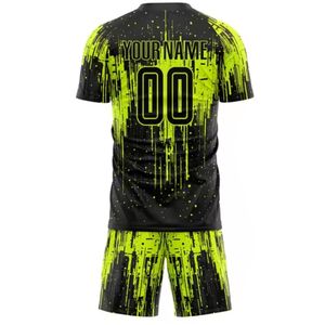 ชุดเสื้อฟุตบอลผ้าแห้งเร็วสำหรับผู้ชายชุดเสื้อเจอร์ซีย์ระบายอากาศได้กำหนดเองกันน้ำ100% โพลีเอสเตอร์ขายส่ง - Product Image 6