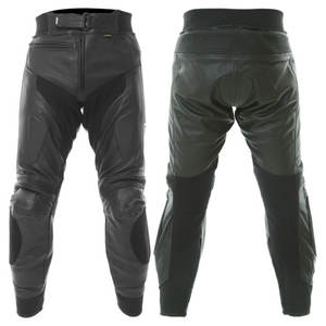 Pantalones de moto de cuero originales a prueba de viento para motocicleta precio al por mayor pantalones de carreras de cuero de fabricante de Pakistán - Product Image 3
