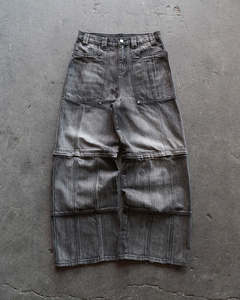 Loose Fit <b>Mens</b> Streetwear Pants <b>Baggy</b> Wide Leg <b>Trousers</b> Elastic Waist Custom Logo Factory - Product Image 5