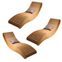 Chaise longue de plage, transat de piscine, lit de jardin, mobilier d'extérieur en bois massif, couleur personnalisée