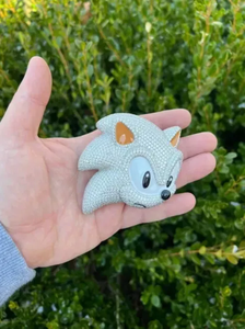 Colgante de racimo enorme para hombre de moissanita real de corte redondo de 4 quilates chapado en oro blanco de 14 quilates - Product Image 2