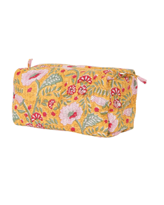 Pochette d'emballage en coton matelassé réutilisable et écologique avec fermeture éclair |   Sac de rangement pour maquillage de voyage - Product Image 1
