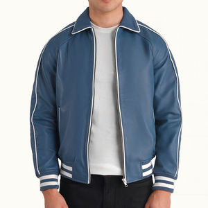 Veste Versity à manches en cuir pour hommes stylés Collage Varsity Jacket New Design Street Fashion Meilleure vente - Product Image 4