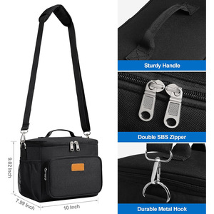 Bolsa térmica de poliéster con aislamiento personalizado, correa de hombro ajustable, plegable, a prueba de fugas, para trabajo, oficina, Picnic, uso en la playa - Product Image 2