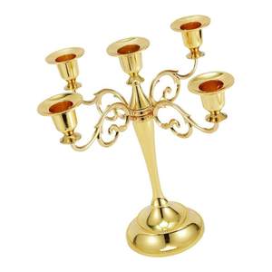 Vintage Metal <b>Candlestick</b> Stand Desktop Candelabra Home Party Retro <b>Candlestick</b> Wedding Centerpieces Candle Holder - Product Image 5