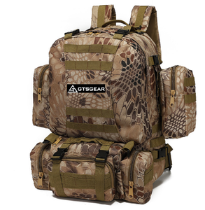 Gtsgear กระเป๋าเป้สะพายหลังผู้ชาย, กระเป๋าเป้สะพายหลังยุทธวิธีกลางแจ้งผ้าอ๊อกซ์ฟอร์ดขนาดใหญ่กระเป๋าตั้งแคมป์ปีนเขาพร้อมซิปปิดสำหรับการเดินทาง - Product Image 1