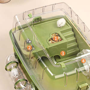 Jaula Grande de Plástico Transparente de Lujo para Hámster con Bandeja de Plástico - Product Image 5