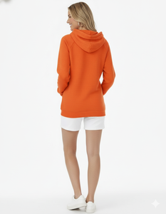 Venta al por mayor de fábrica Sudadera con capucha para mujer 100% Material de algodón Transpirable Ligero Logotipo personalizado Impresión Servicio OEM - Product Image 2