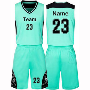Conjunto de uniforme de baloncesto personalizado de alta calidad para hombre, Camiseta con estampado de sublimación transpirable para deportes de verano - Product Image 1