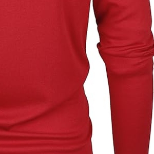 Nueva venta al por mayor de calidad única de poliéster de color sólido suéter de cuello redondo de los hombres suéteres gruesos de primavera - Product Image 3