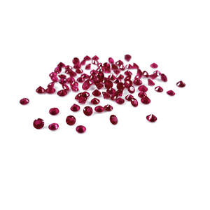 Natural Burma Ruby Loose Gemstone Untreated Diamond Cut <b>Rounds</b> 3mm Brilliant <b>Cushion</b> Marquise Cut 8mm Height Heat-treated - Product Image 4