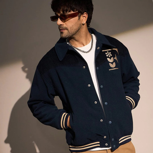 Chaqueta Varsity Reversible para Hombre, Personalizada, Moderna, 100% Poliéster, Impermeable, Transpirable, Ecológica, para Trabajo, Invierno, Casual - Product Image 2