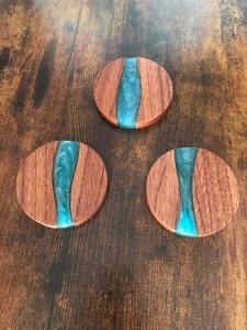 Dessous de verre incrustés de marbre et de métal dernier modèle décoration de table tasse à thé ustensiles de cuisine sous-verres faits à la main de haute qualité - Product Image 5