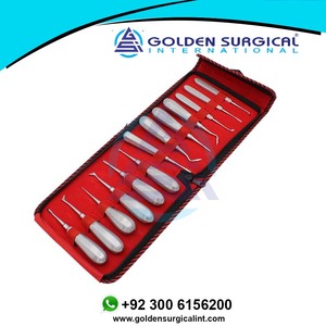 Ensemble d'élevateurs dentaires, forceps d'extraction dentaire en acier inoxydable, éleveur de racine incurvé - Product Image 2