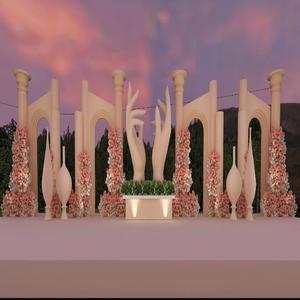 เวทีงานแต่งงานไม้สไตล์คริสเตียนสมัยใหม่สำหรับตกแต่งกลางแจ้ง ยี่ห้อ Shobha Jain Impex ผลิตที่เดลี อินเดีย - Product Image 3